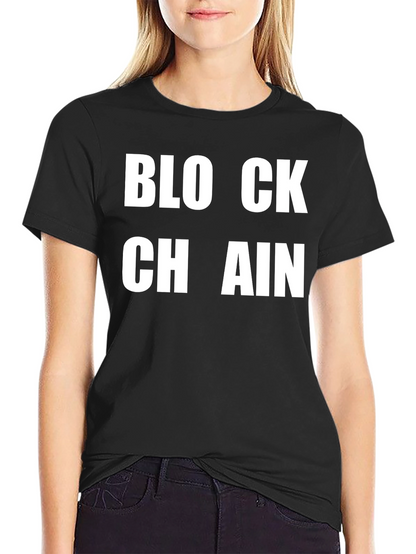 Blockchain Graphic Tee - Black Cotton T-Shirt