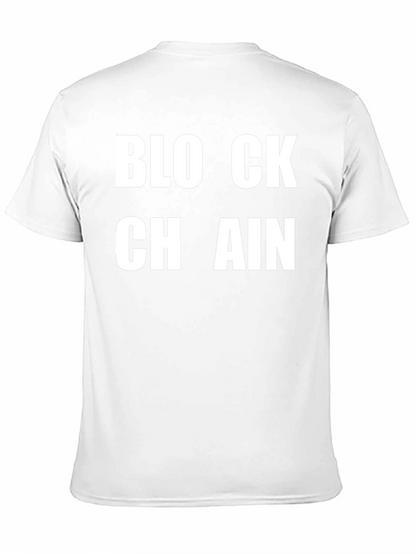 Blockchain Graphic Tee - Black Cotton T-Shirt