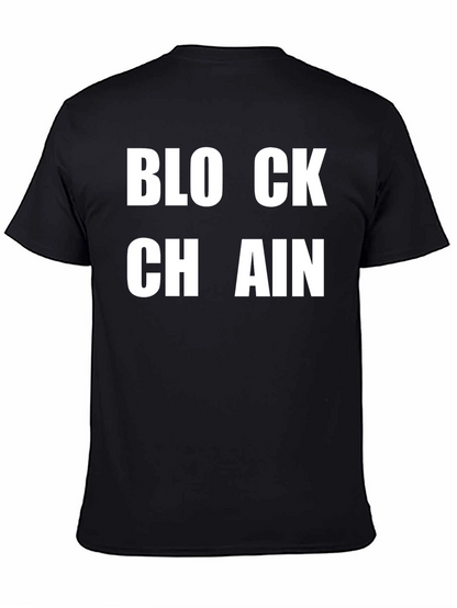 Blockchain Graphic Tee - Black Cotton T-Shirt