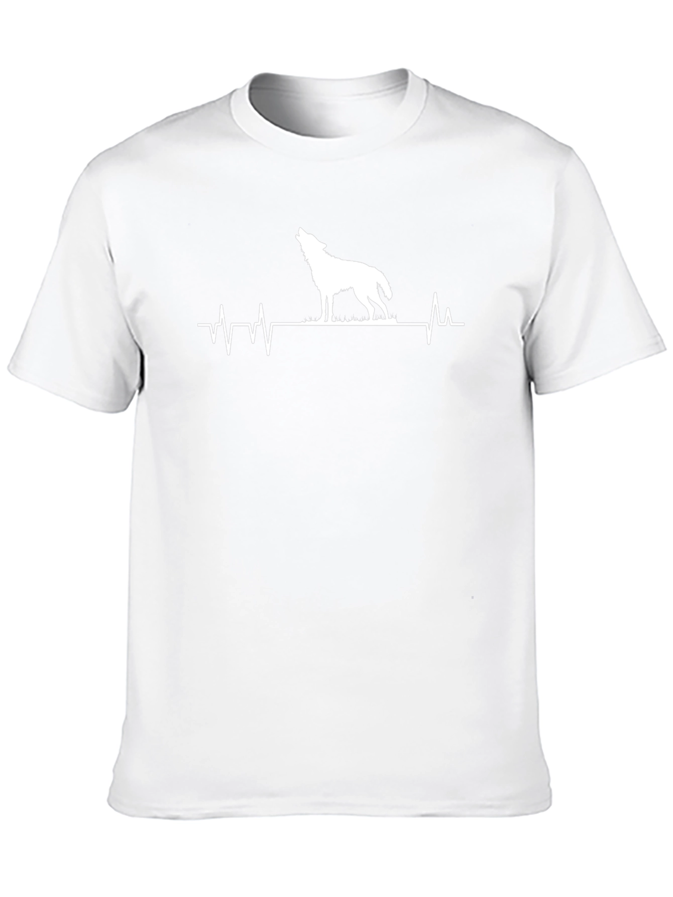Wolf Howl Heartbeat Graphic Tee - Black