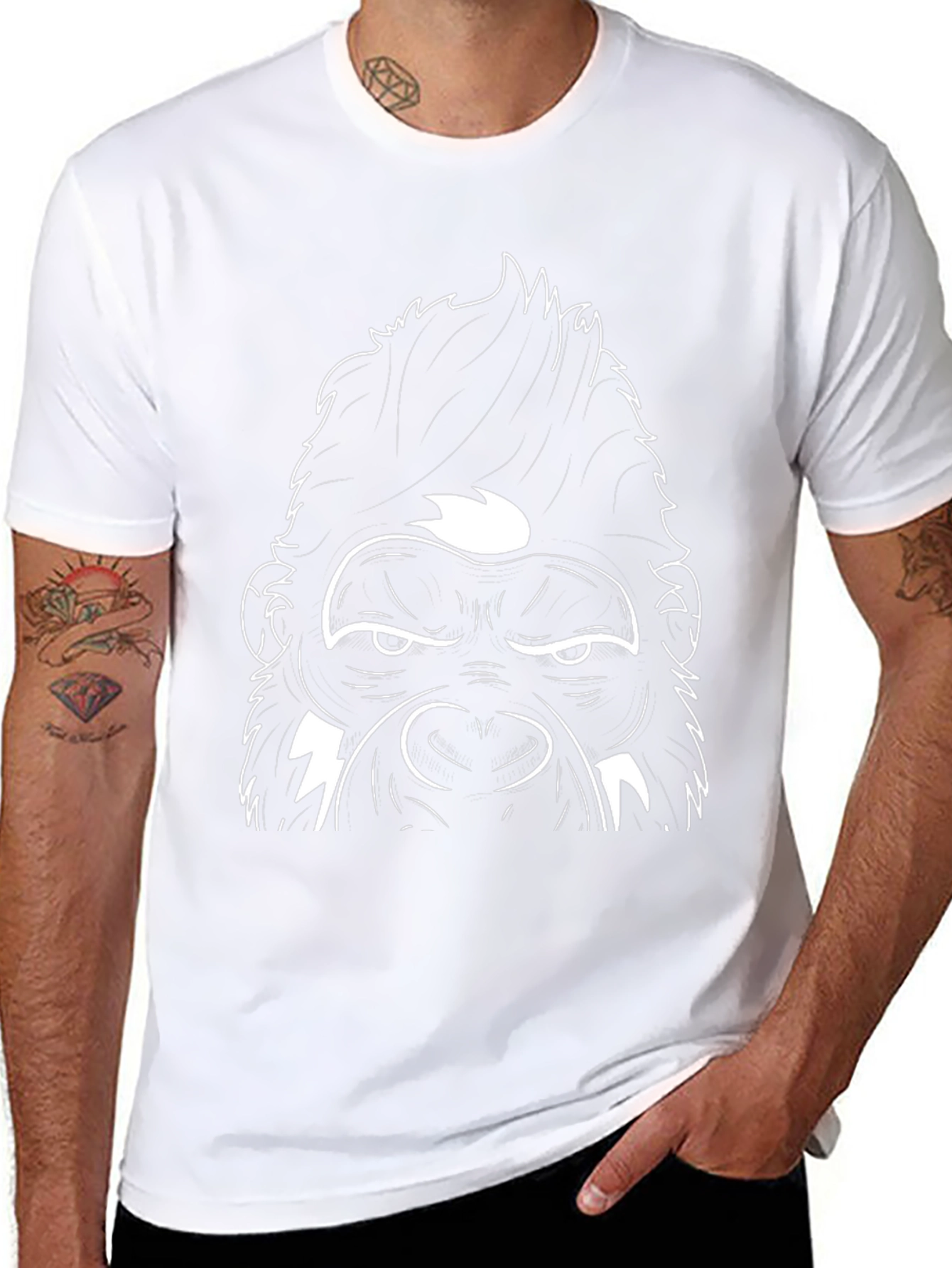 Black Gorilla Graphic Tee - Bold Streetwear Style