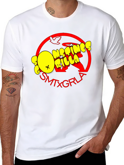 SMTXGRLA Gorillaz Graphic Print Black T-Shirt