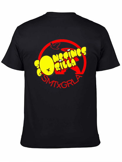 SMTXGRLA Gorillaz Graphic Print Black T-Shirt