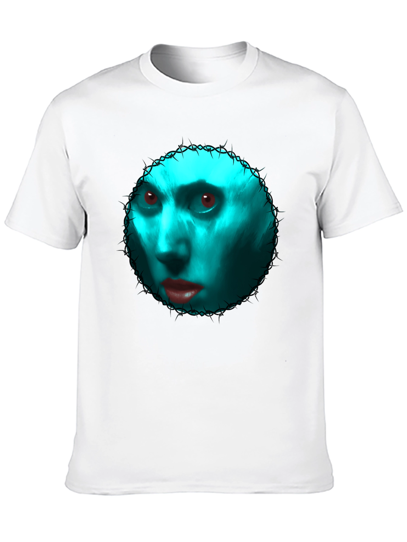 Gothic Blue Face Graphic Tee