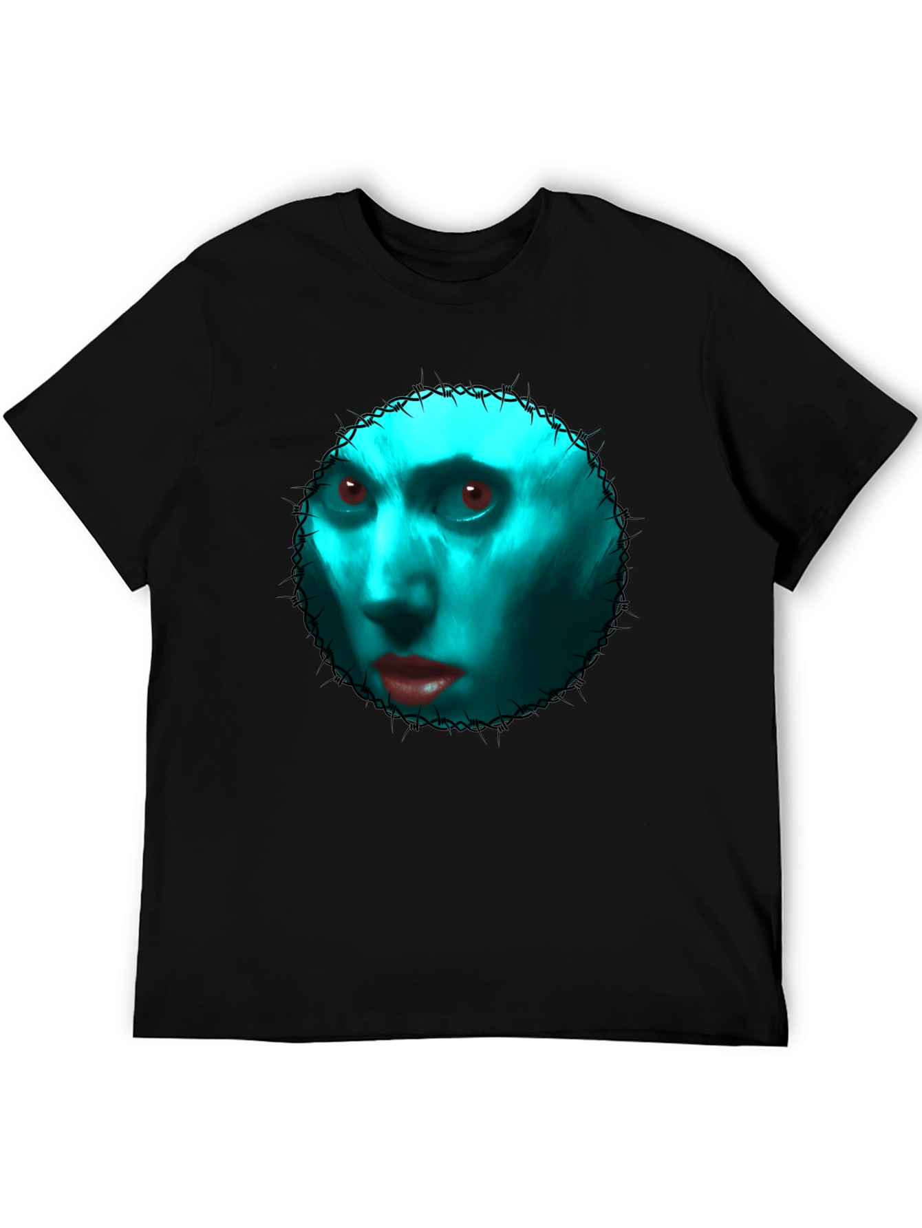 Gothic Blue Face Graphic Tee