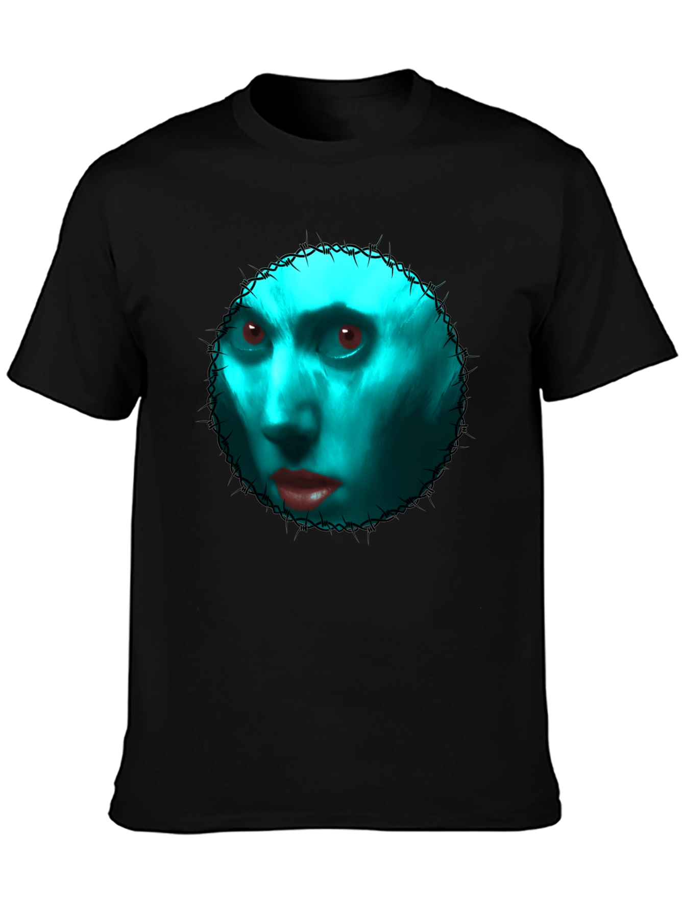 Gothic Blue Face Graphic Tee