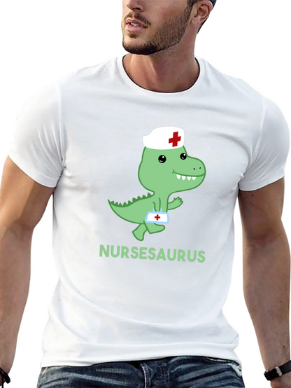 Nursasaurus T-Shirt - Cute Nurse Dino Tee