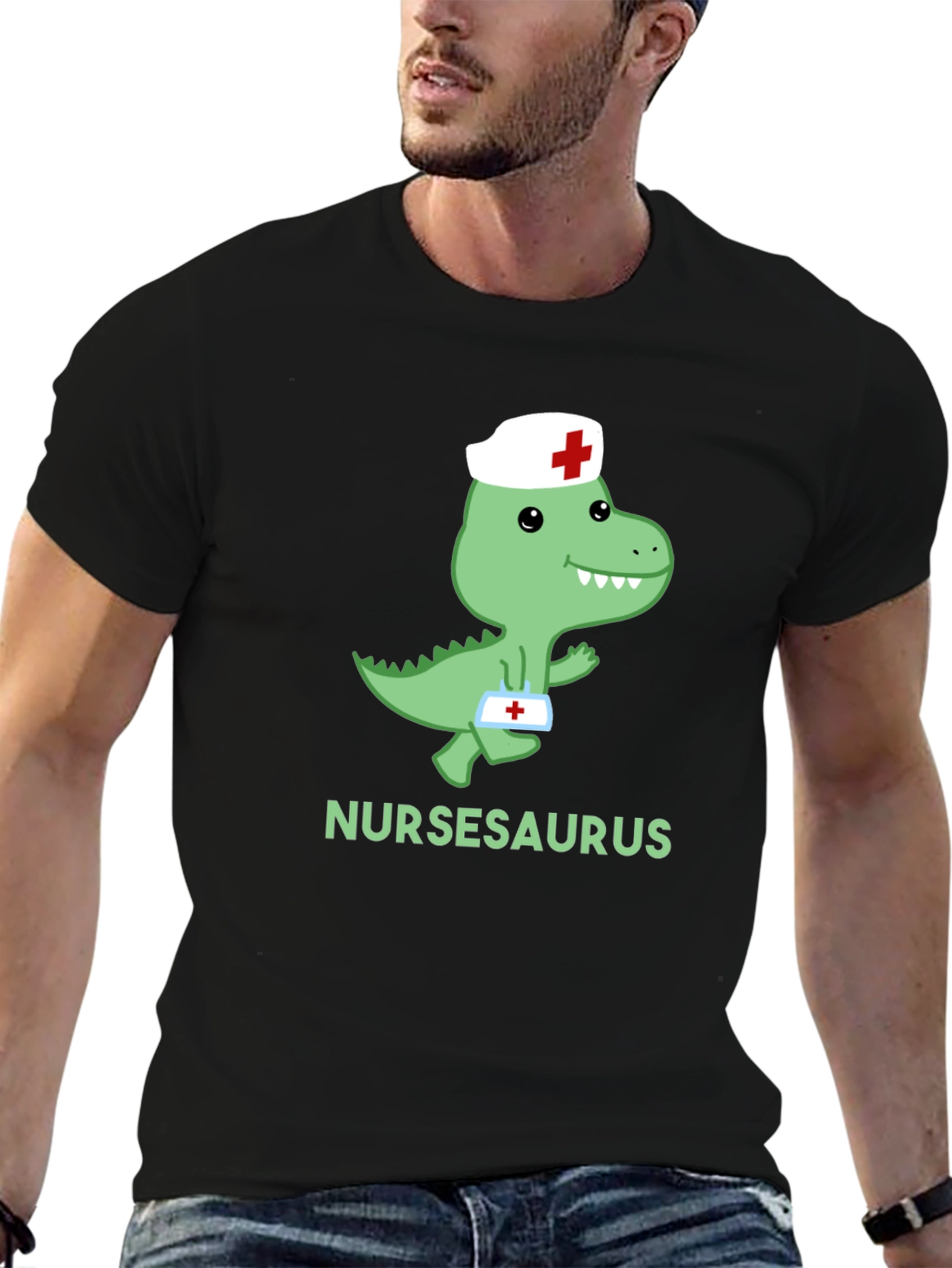 Nursasaurus T-Shirt - Cute Nurse Dino Tee
