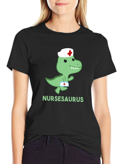Nursasaurus T-Shirt - Cute Nurse Dino Tee