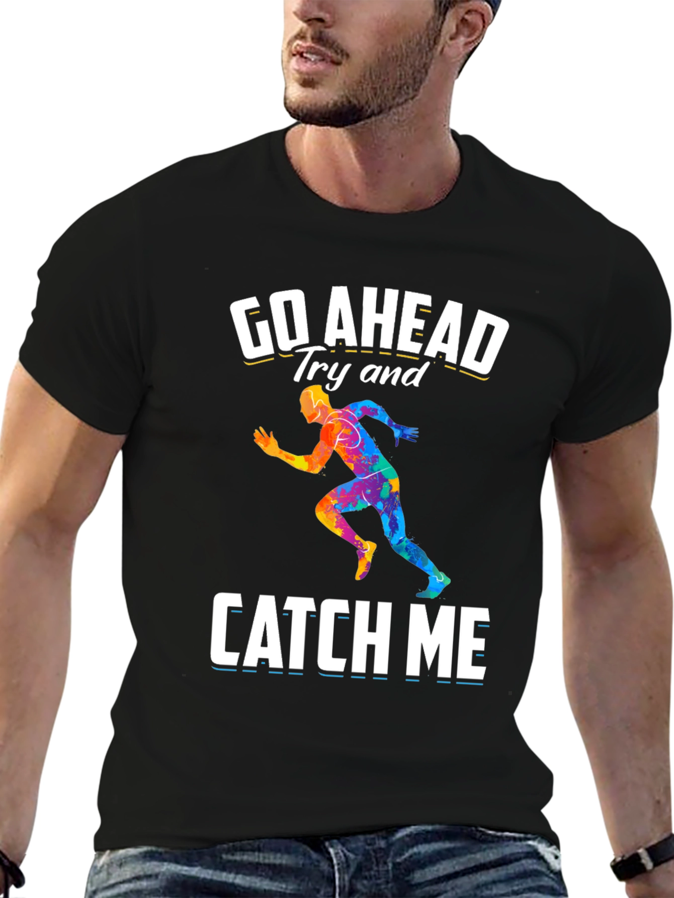 Go Ahead Catch Me Runner Graphic T-Shirt