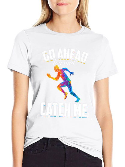 Go Ahead Catch Me Runner Graphic T-Shirt