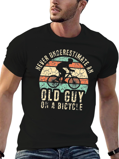 Never Underestimate Old Guy on a Bicycle T-Shirt