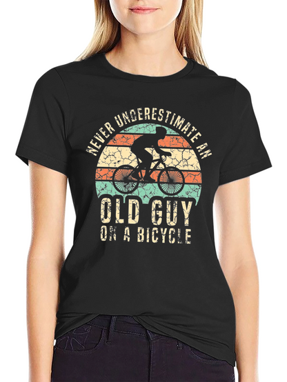 Never Underestimate Old Guy on a Bicycle T-Shirt