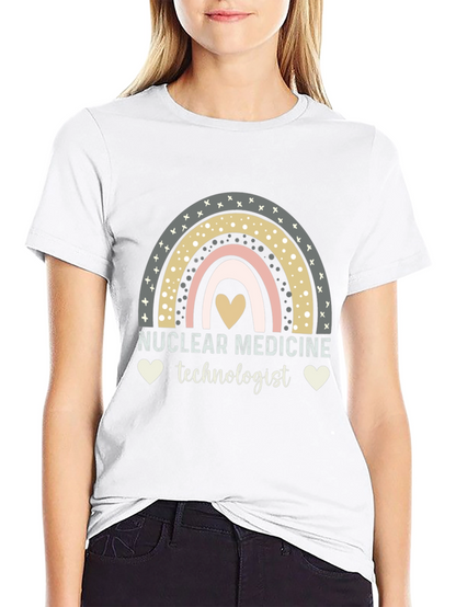 Nuclear Medicine Technologist T-Shirt Rainbow Heart