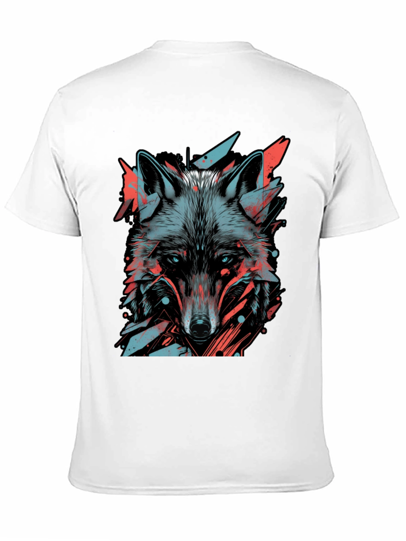 Abstract Wolf Graphic Tee - Modern Style