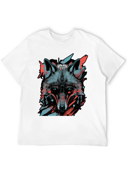 Abstract Wolf Graphic Tee - Modern Style