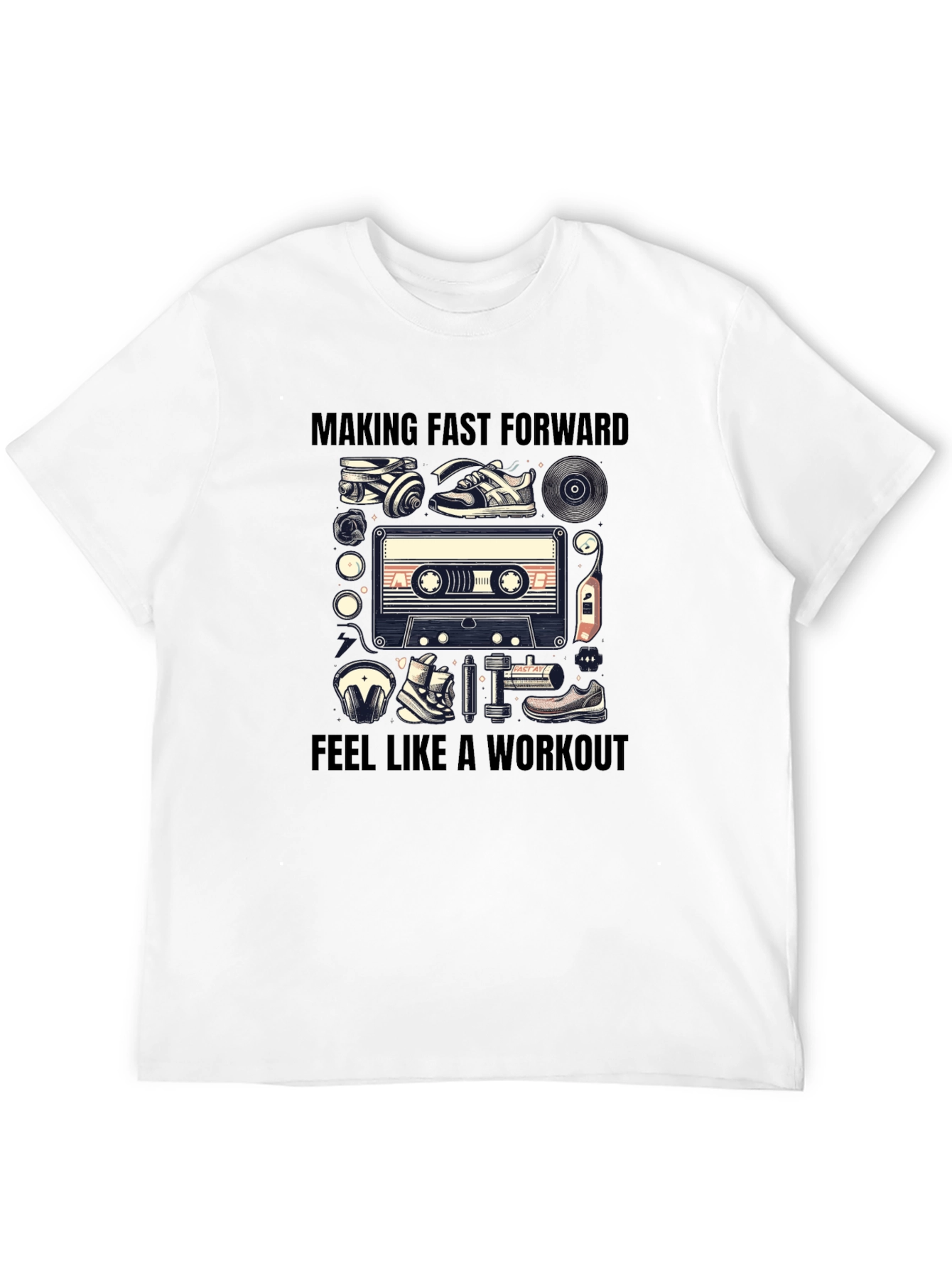 Retro Workout Cassette Tape T-Shirt