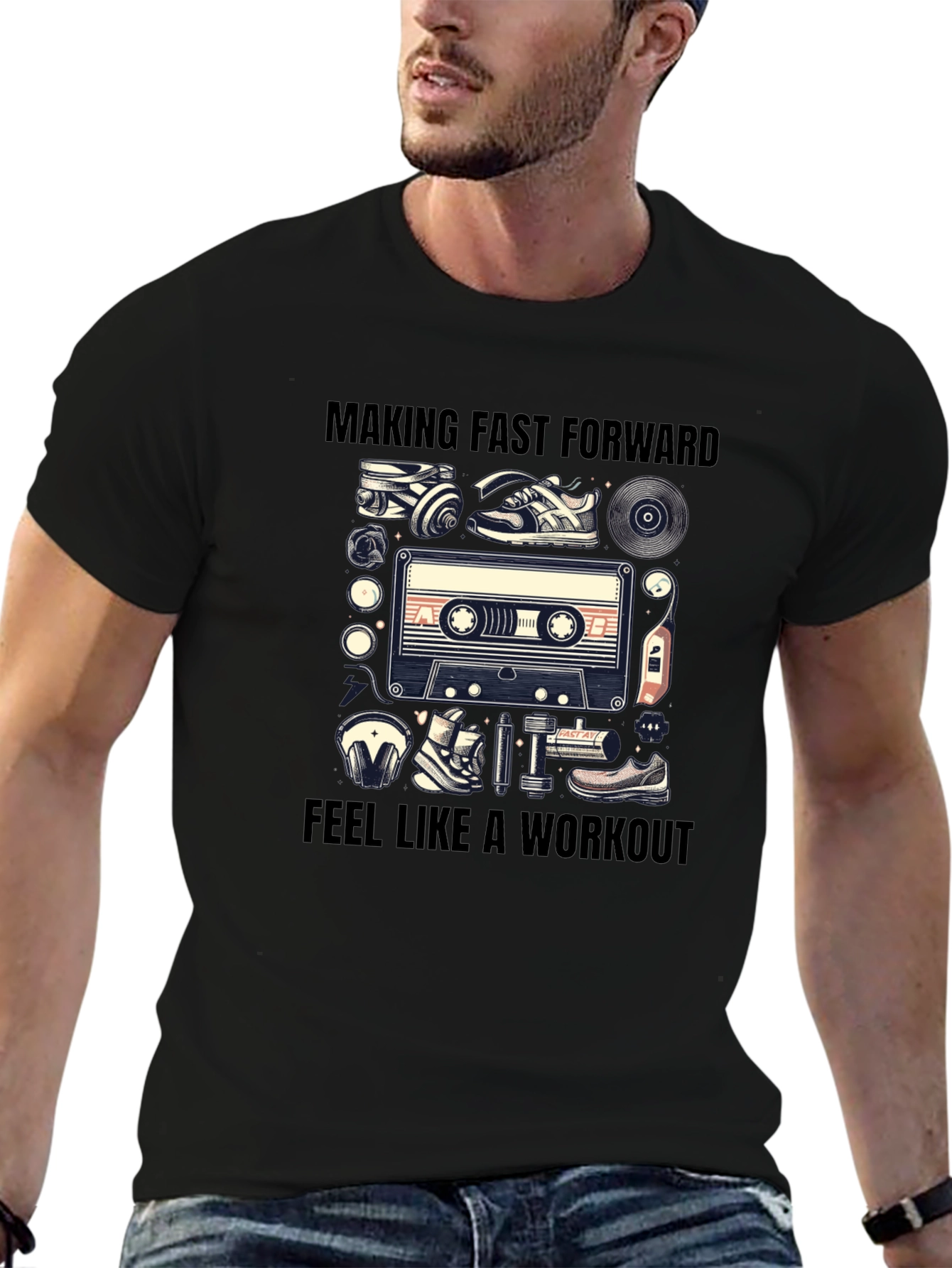 Retro Workout Cassette Tape T-Shirt
