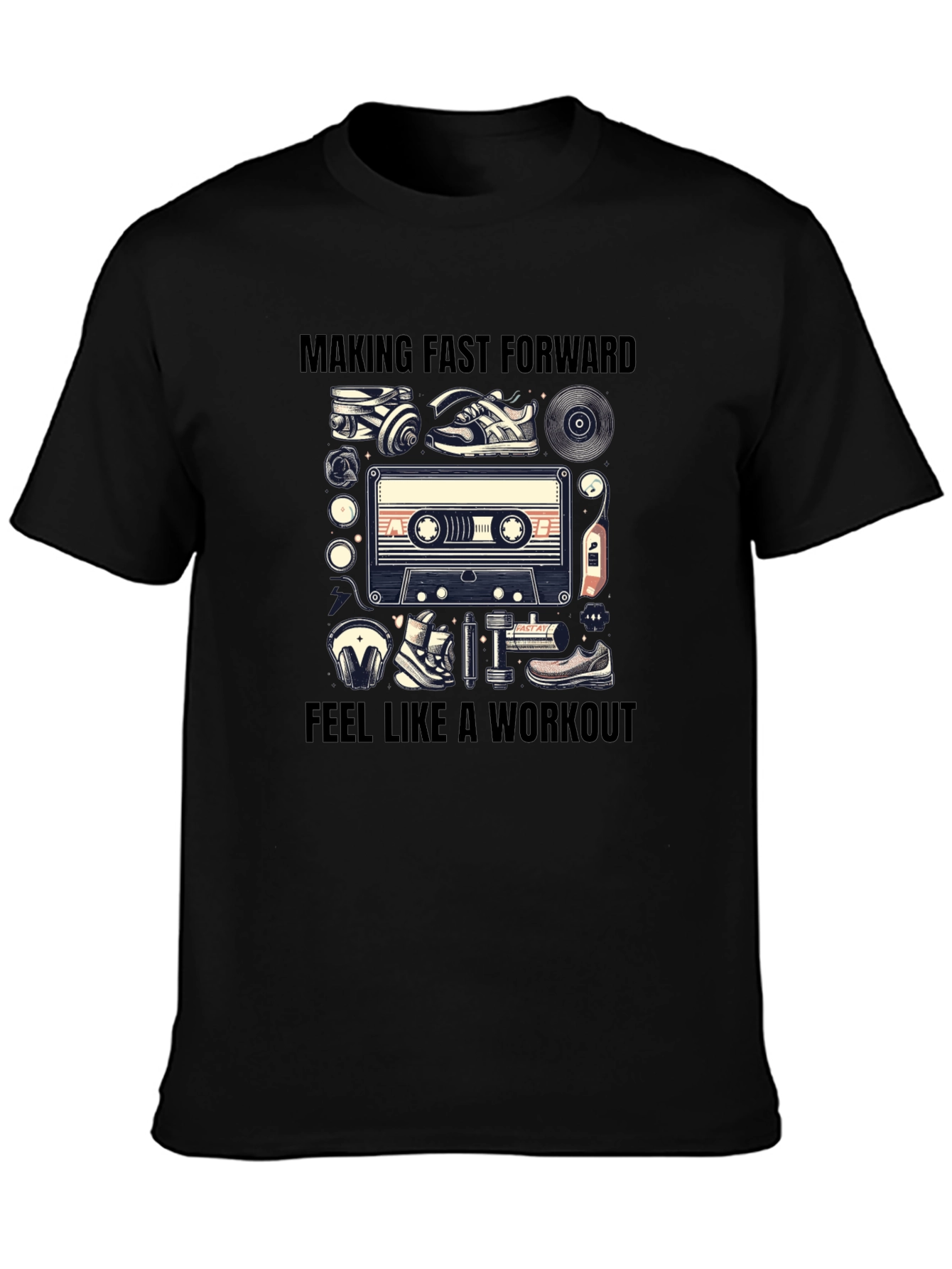 Retro Workout Cassette Tape T-Shirt