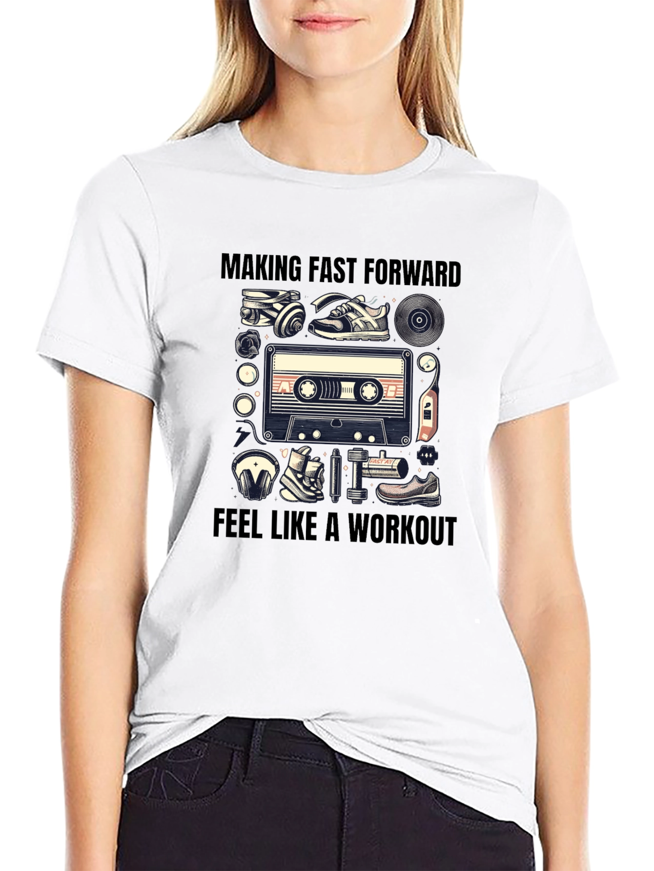 Retro Workout Cassette Tape T-Shirt
