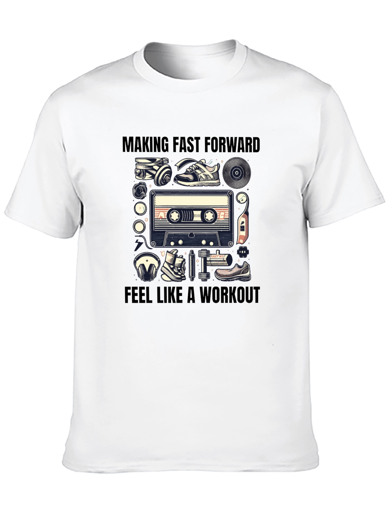 Retro Workout Cassette Tape T-Shirt