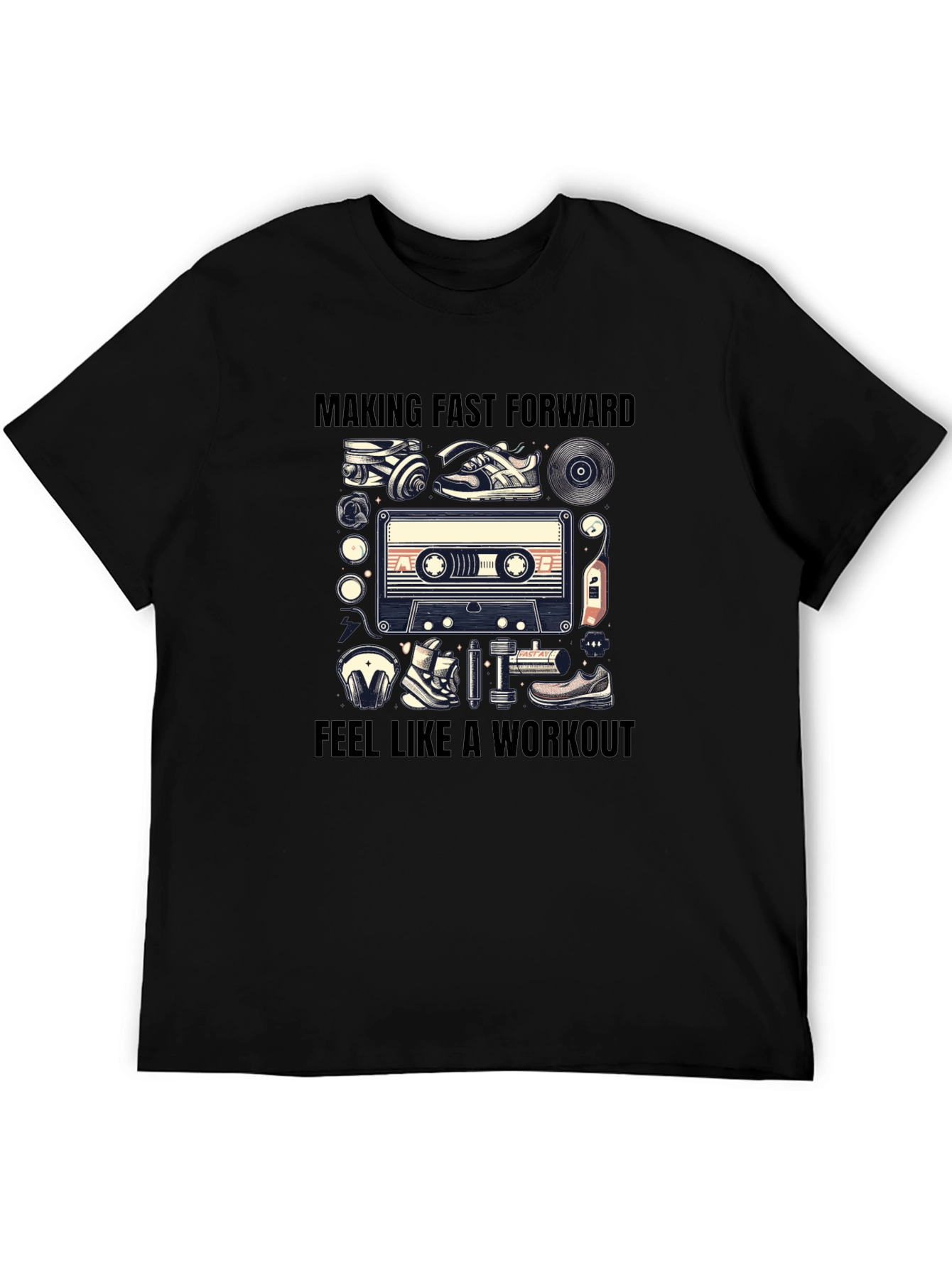 Retro Workout Cassette Tape T-Shirt