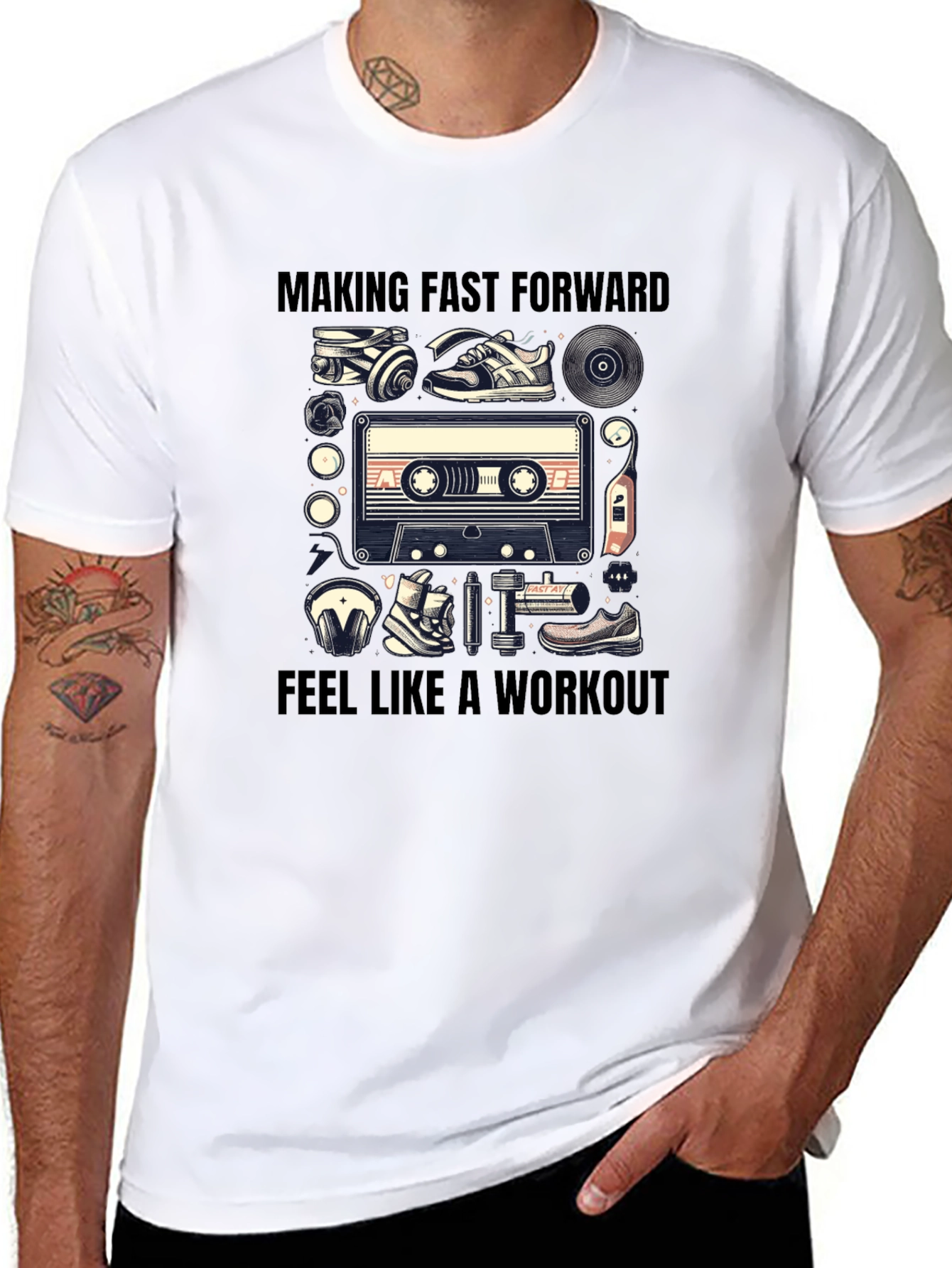 Retro Workout Cassette Tape T-Shirt