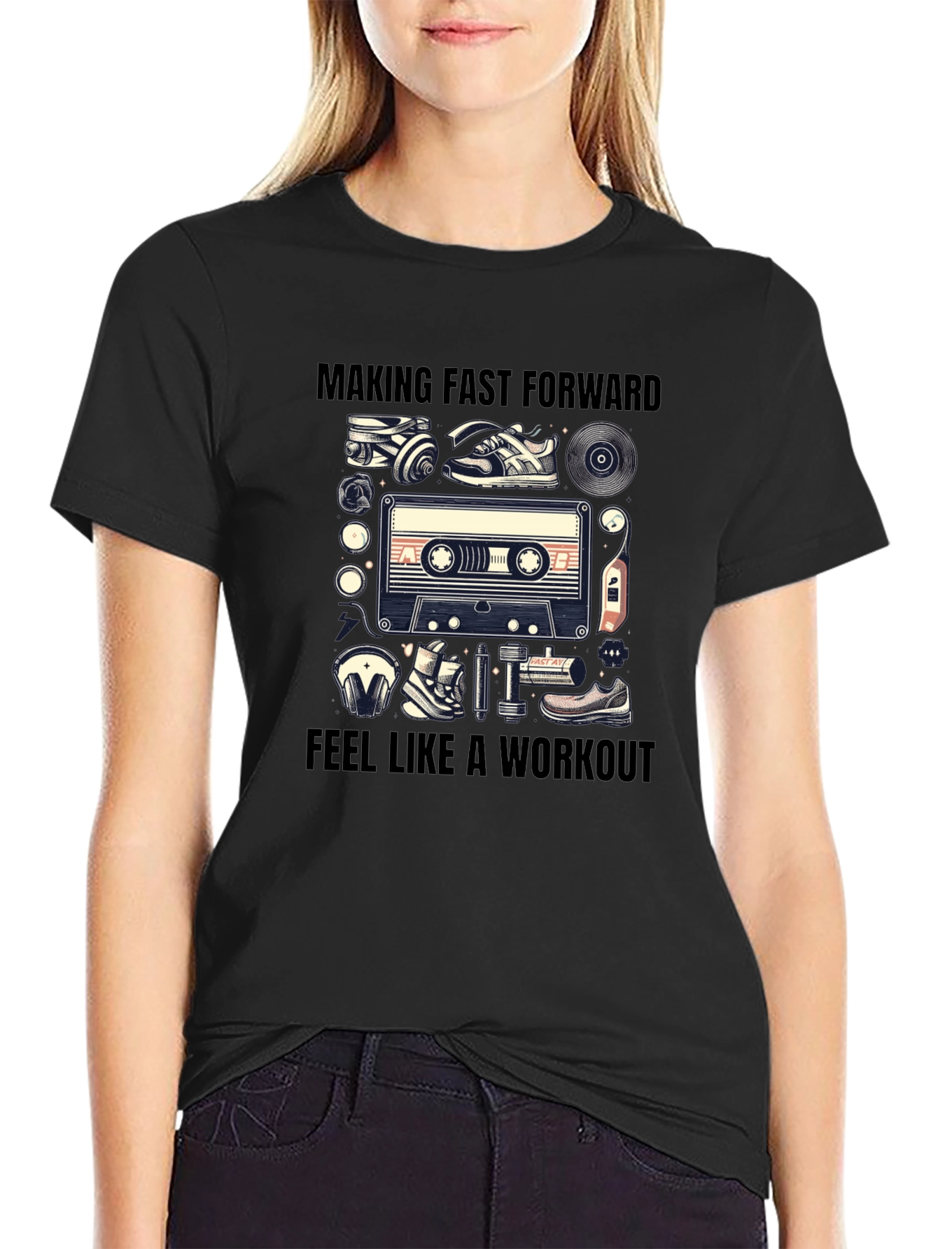 Retro Workout Cassette Tape T-Shirt