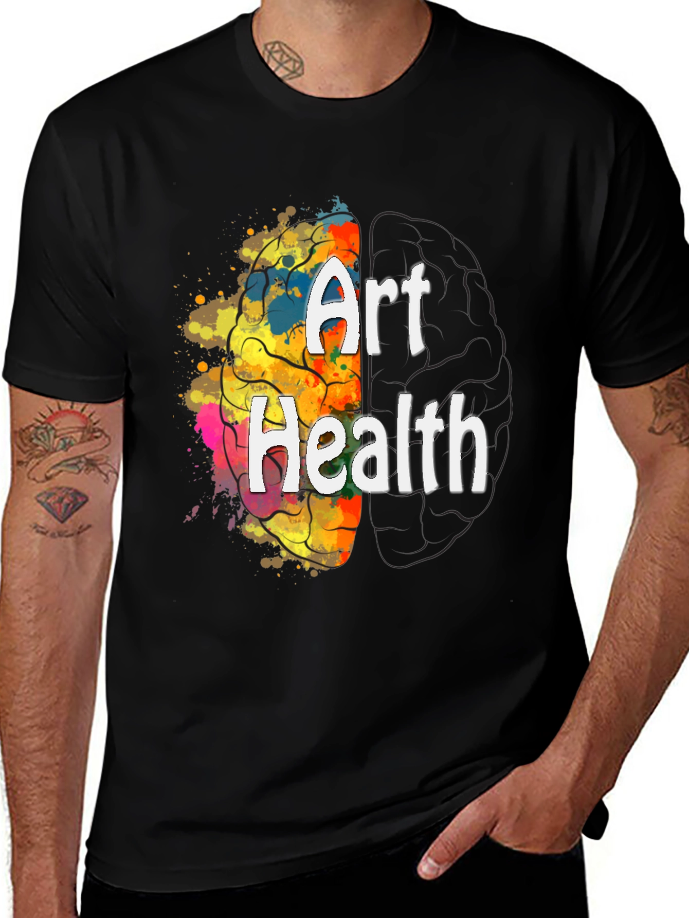 Art Health Brain Graphic T-Shirt