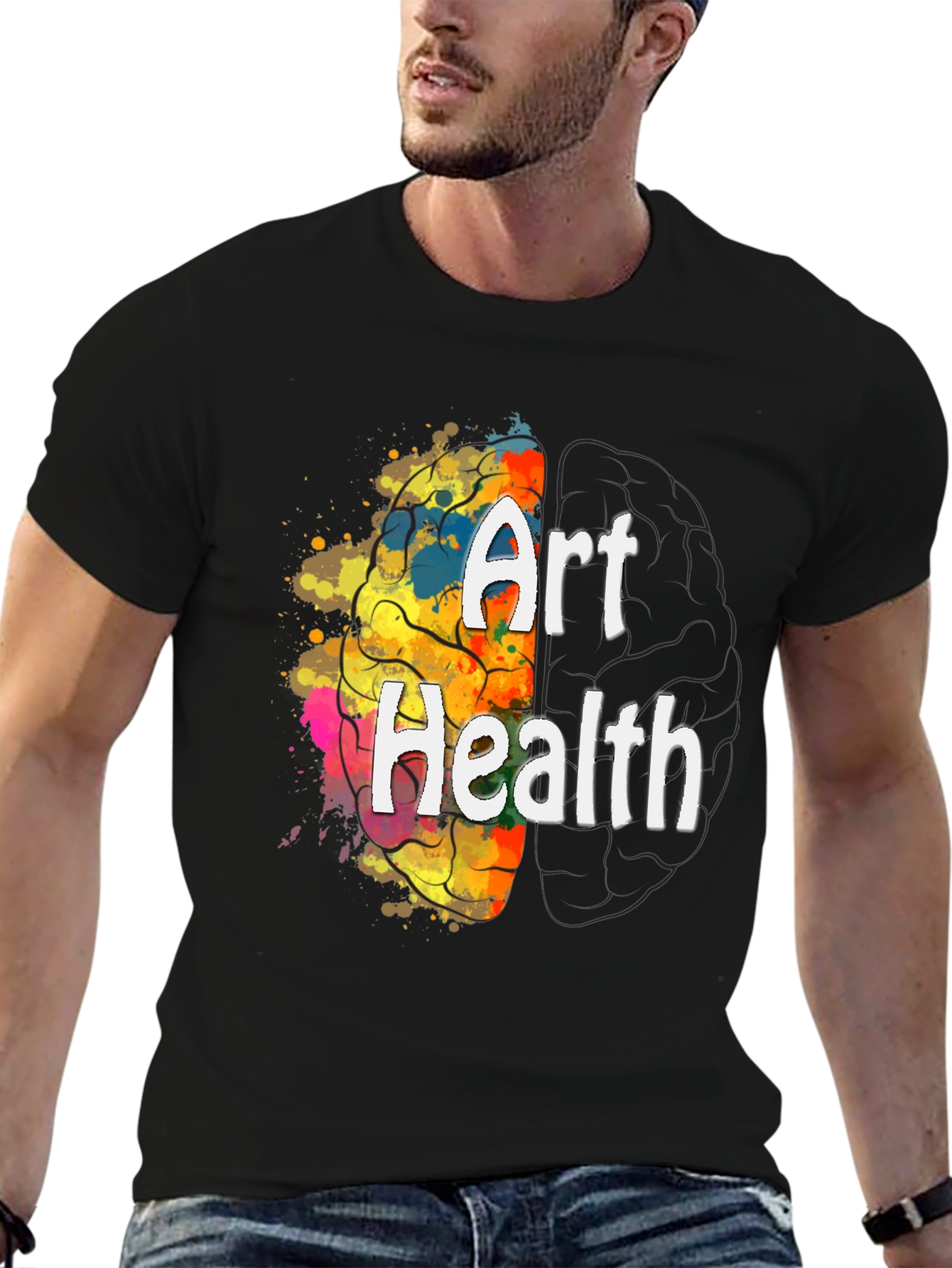 Art Health Brain Graphic T-Shirt