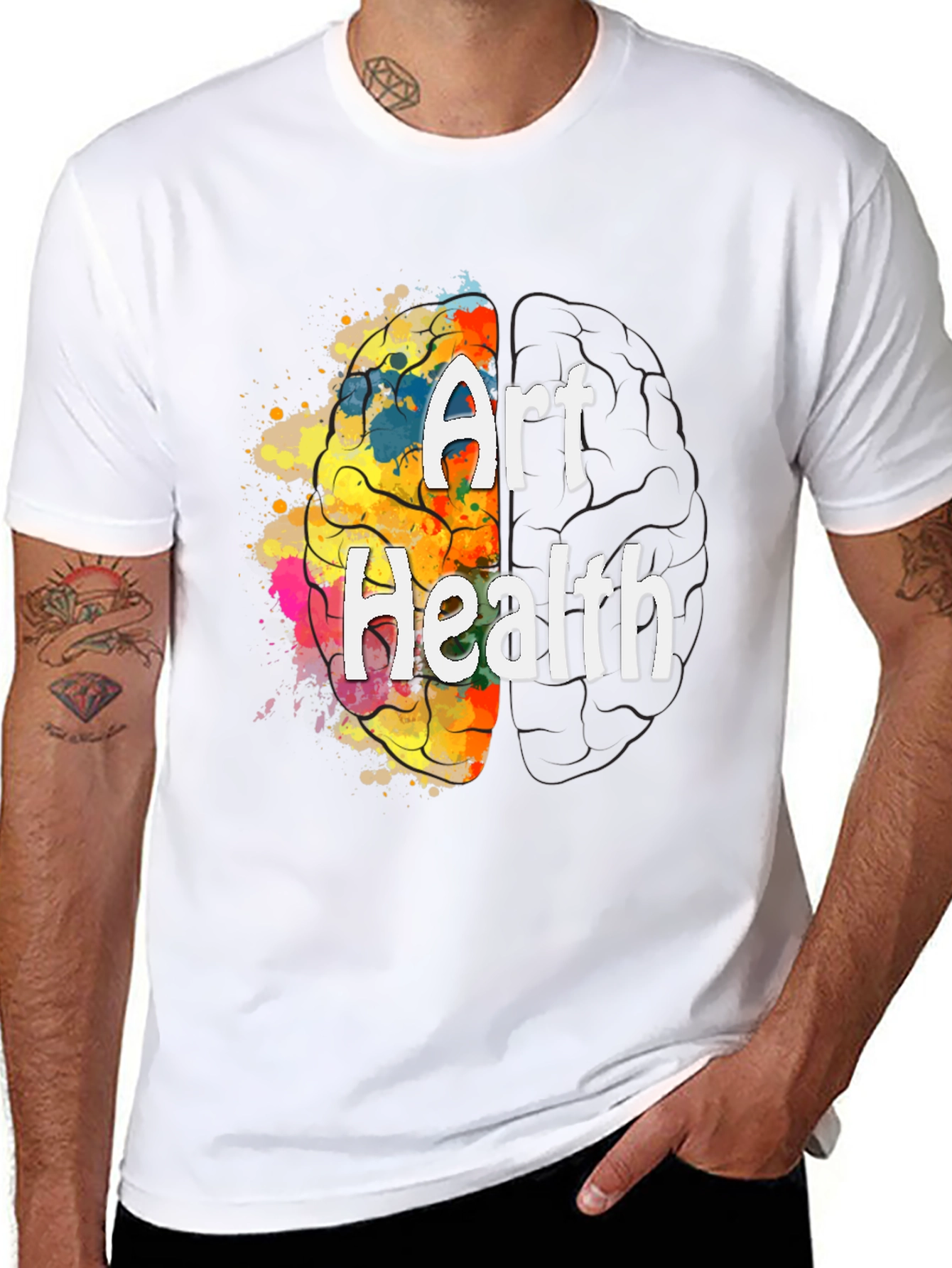 Art Health Brain Graphic T-Shirt