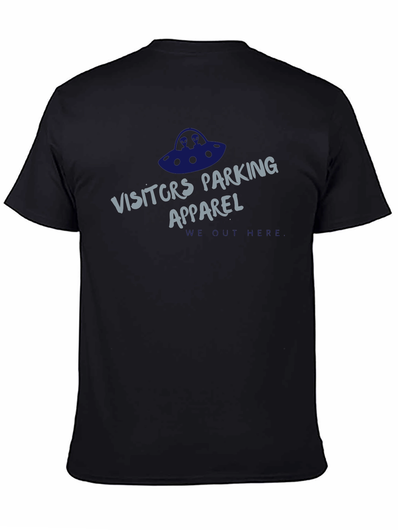 Visitors Parking Apparel Black Graphic T-Shirt