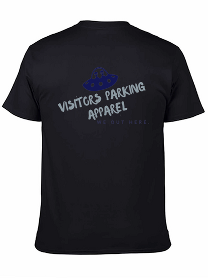 Visitors Parking Apparel Black Graphic T-Shirt