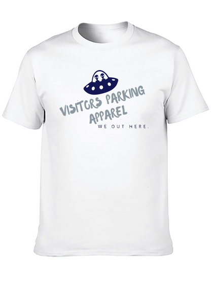 Visitors Parking Apparel Black Graphic T-Shirt