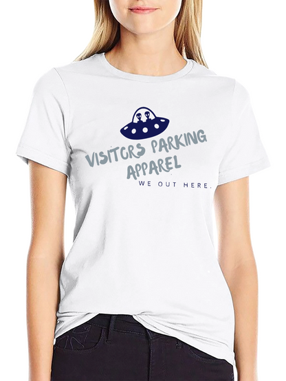 Visitors Parking Apparel Black Graphic T-Shirt