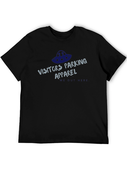 Visitors Parking Apparel Black Graphic T-Shirt
