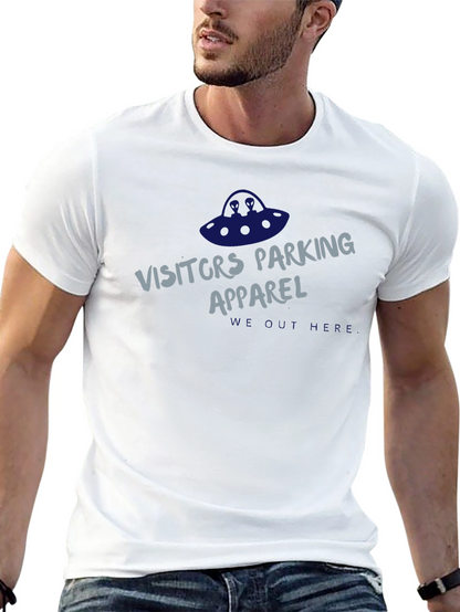 Visitors Parking Apparel Black Graphic T-Shirt