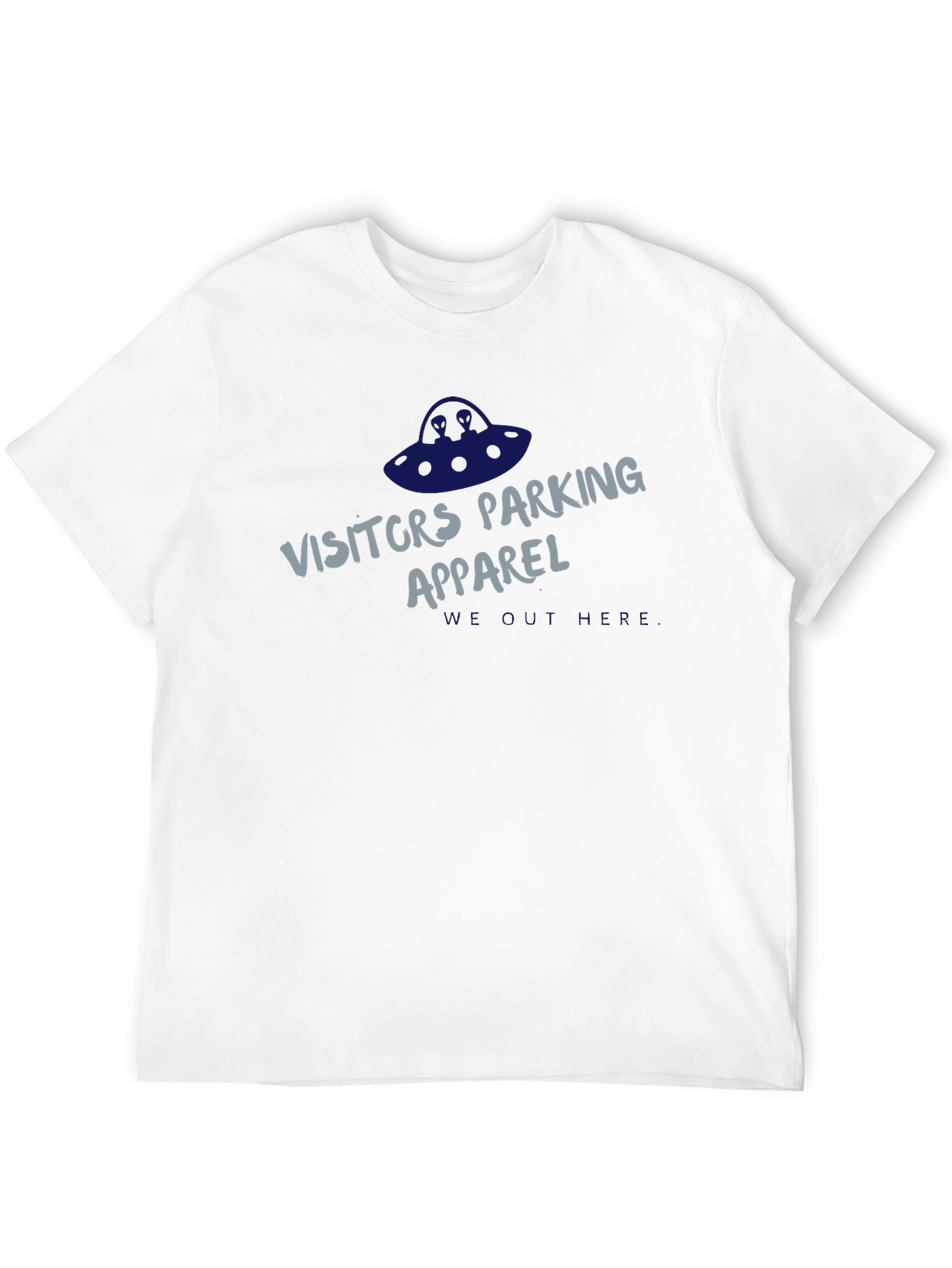 Visitors Parking Apparel Black Graphic T-Shirt