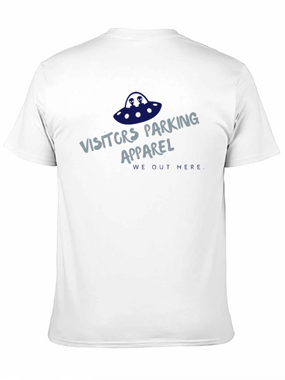 Visitors Parking Apparel Black Graphic T-Shirt