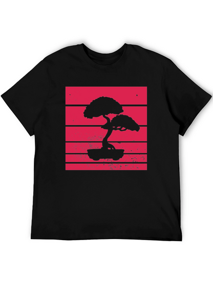 Bonsai Tree Silhouette Graphic Tee