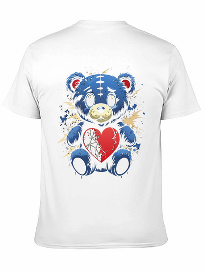 Broken Heart Teddy Bear Graphic Tee - Black
