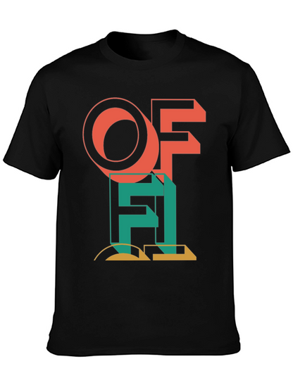 Modern Art Graphic Tee - Black