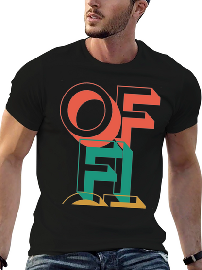 Modern Art Graphic Tee - Black