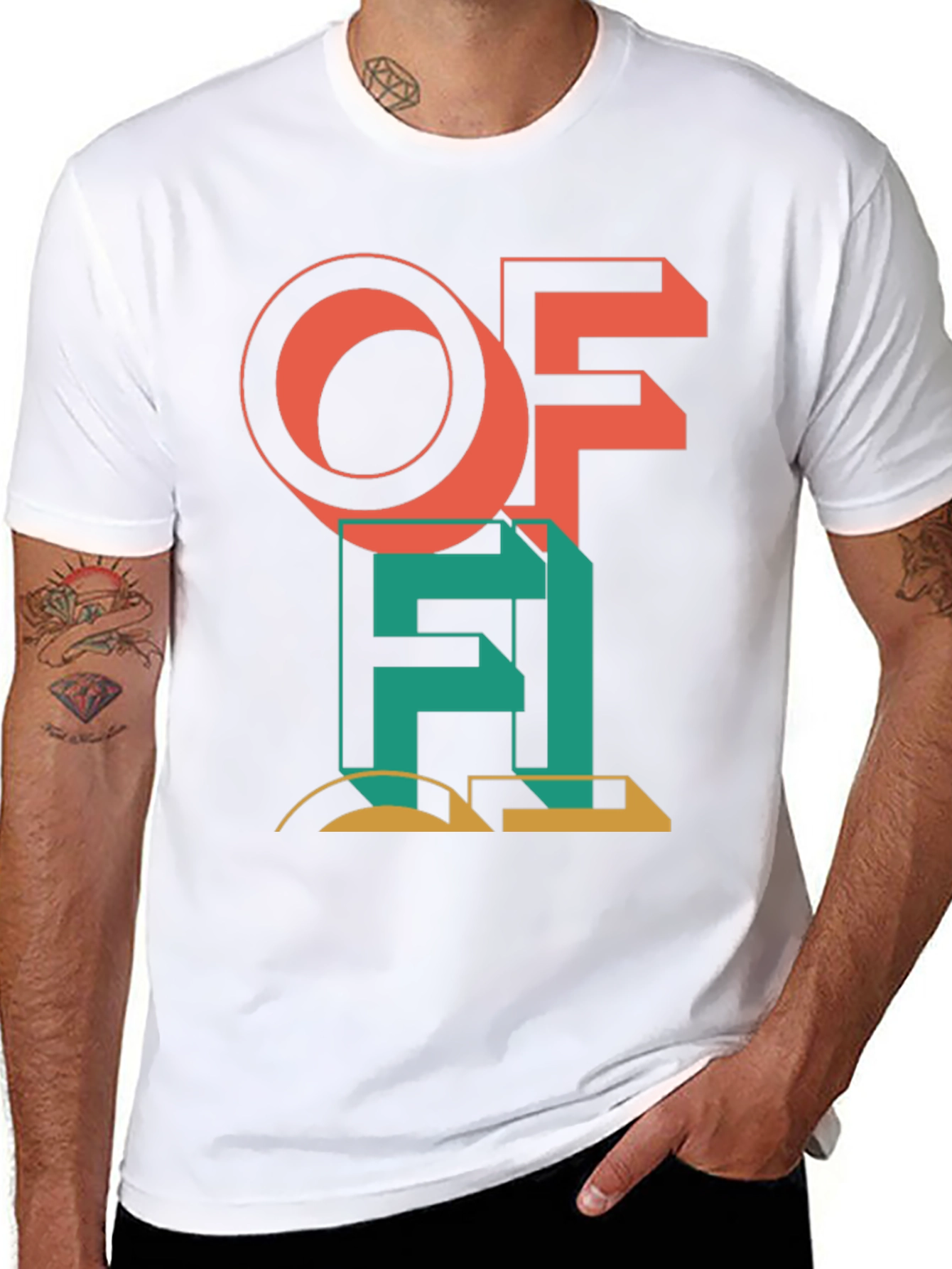 Modern Art Graphic Tee - Black