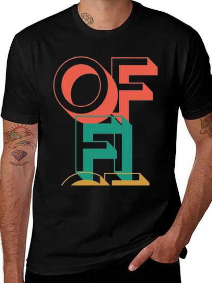Modern Art Graphic Tee - Black