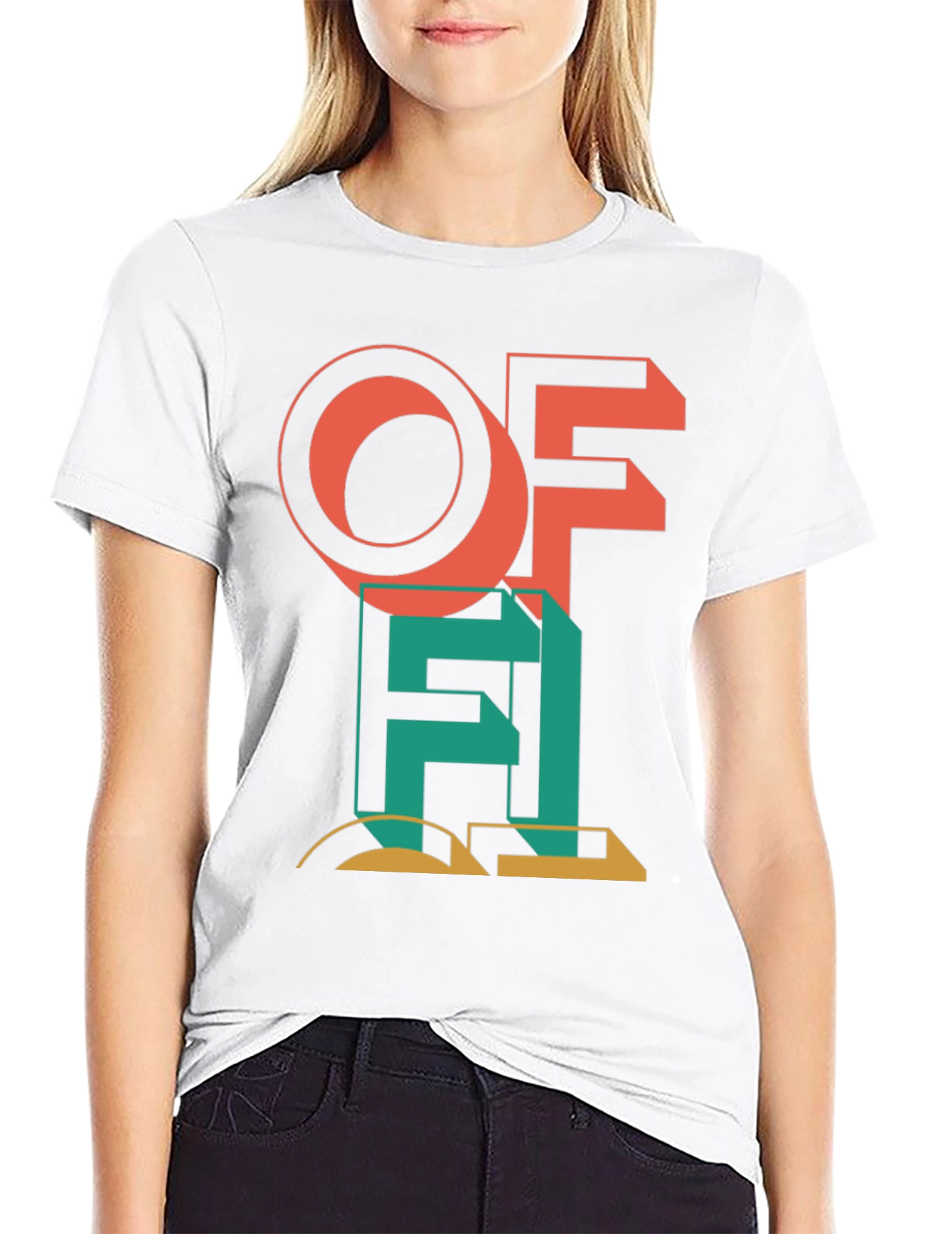 Modern Art Graphic Tee - Black