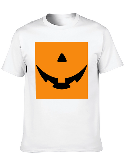Spooky Pumpkin Face Graphic Tee - Halloween