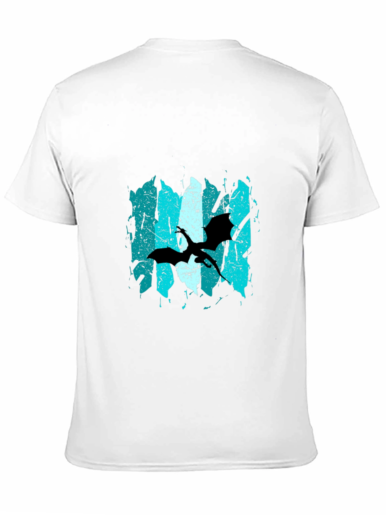 Grunge Pterodactyl Graphic Tee - Black