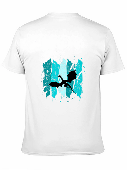 Grunge Pterodactyl Graphic Tee - Black