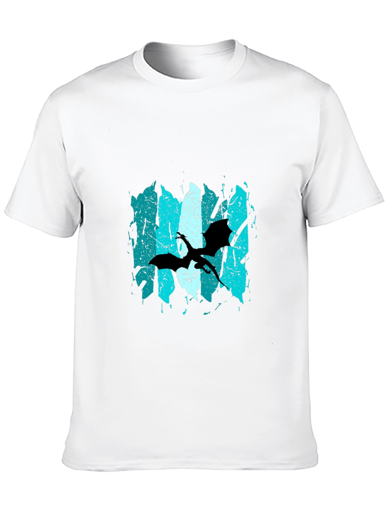 Grunge Pterodactyl Graphic Tee - Black